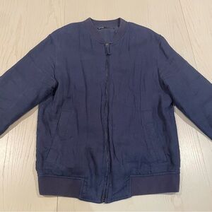 Zara Men’s Linen Bomber Jacket